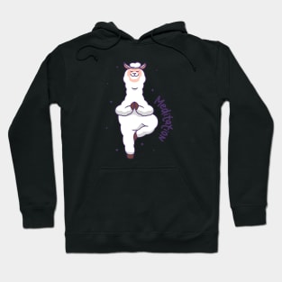 Cute Llama Meditation Hoodie